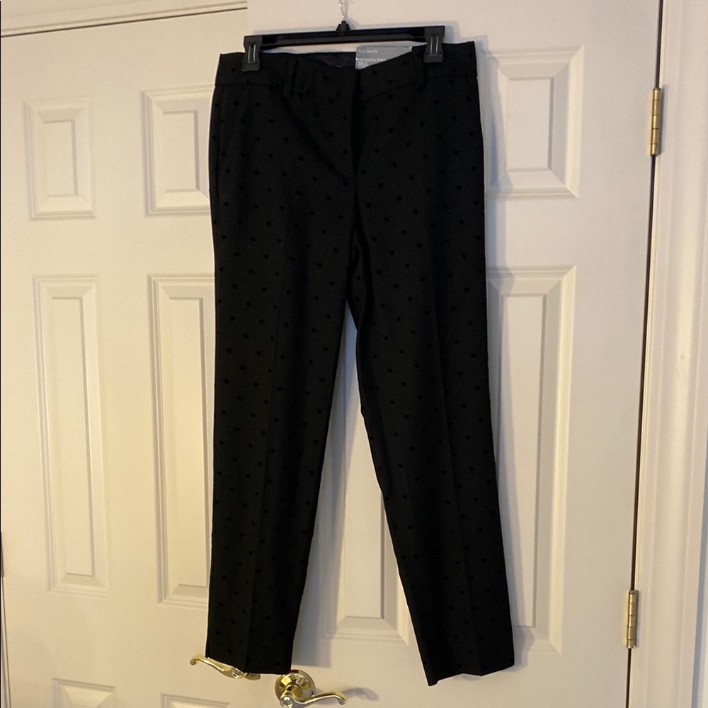 Talbots Black heart pattern Pants